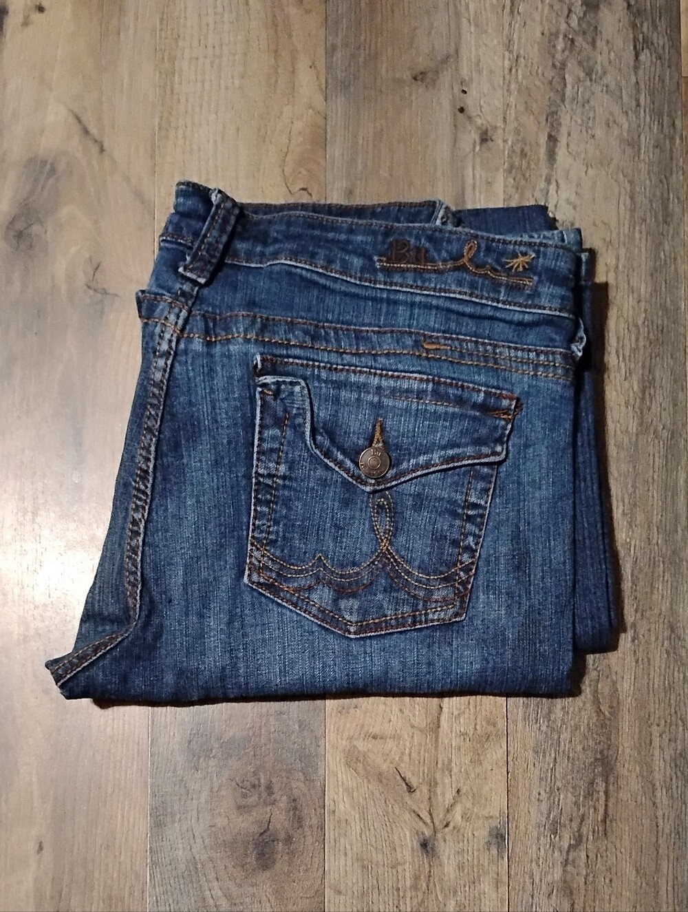 Blu Pepper Dark Blue Boot Cut Jeans Women's Size: 13